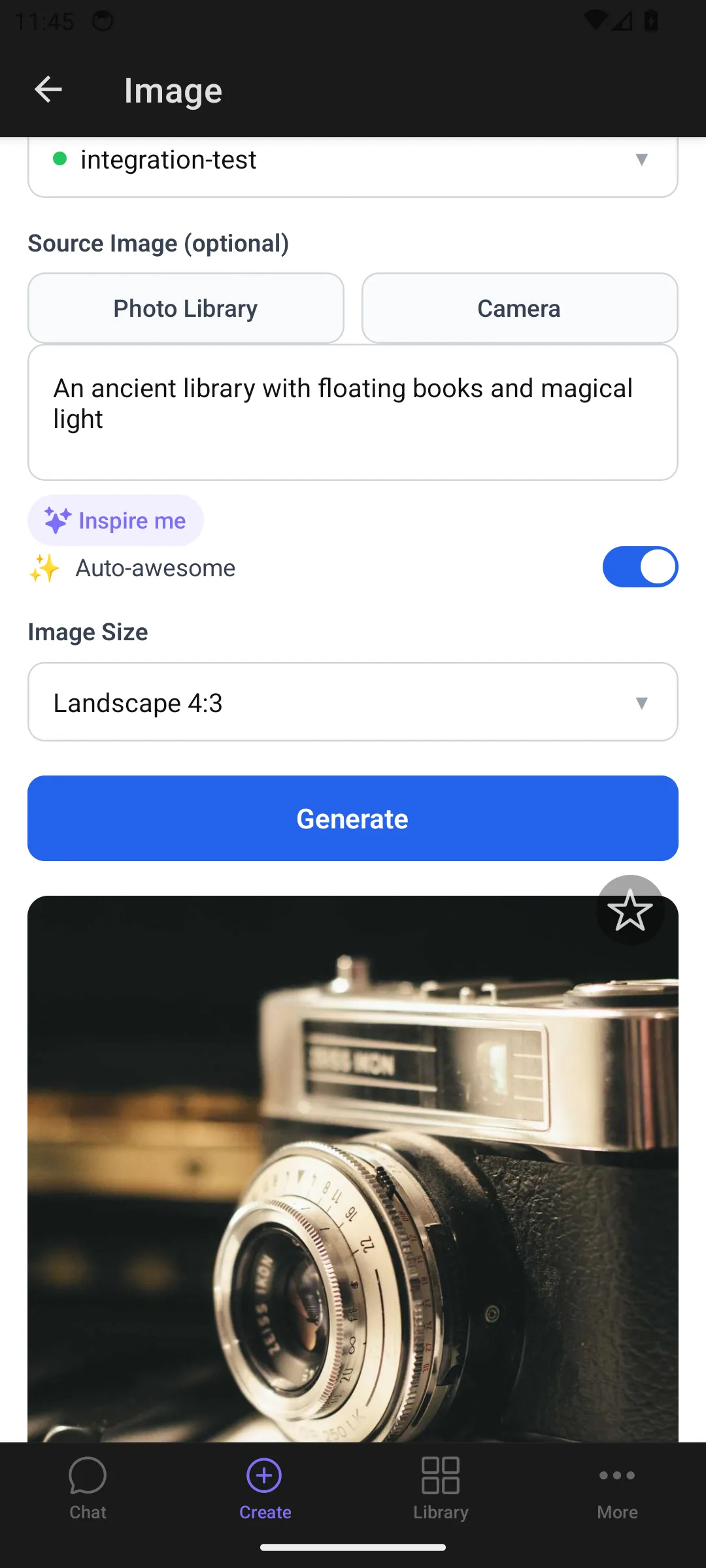 Mobile image generation